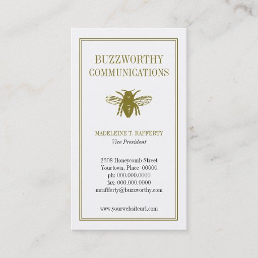Customizable Buzzworthy Business Card