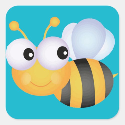 Buzzy Bee Square Sticker