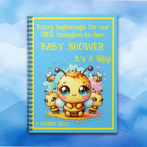 Buzzy beginnings honeybee_to_bee Baby Shower  Notebook