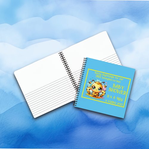 Buzzy beginnings honeybee_to_bee Baby Shower  Notebook