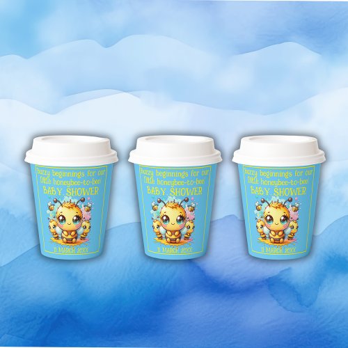 Buzzy beginnings honeybee_to_bee Baby Shower  Paper Cups