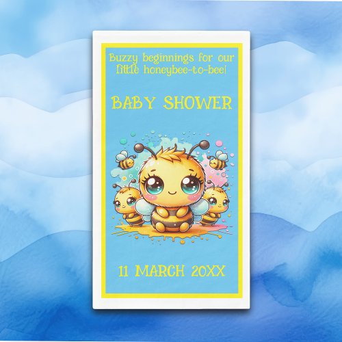 Buzzy beginnings honeybee_to_bee Baby Shower  Paper Guest Towels
