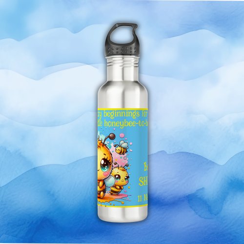 Buzzy beginnings honeybee_to_bee Baby Shower  Stainless Steel Water Bottle