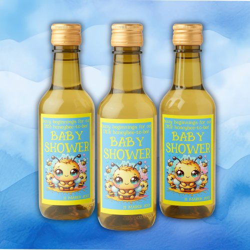 Buzzy beginnings honeybee_to_bee Baby Shower  Wine Label