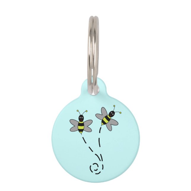 Buzzy Bumble Bees Pet ID Tag (Front)