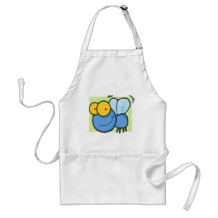 Buzzy the Fly with Green Background Adult Apron