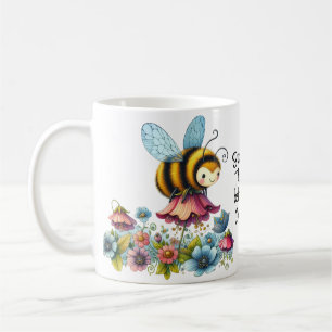 Buzzz Off, Bee and Flowers Coffee Mug