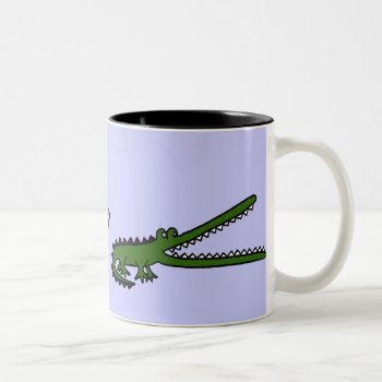 Bv- Funny Crocodile And Footprints Mug by inspirationrocks at Zazzle