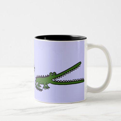 BV_ Funny Crocodile and Footprints Mug