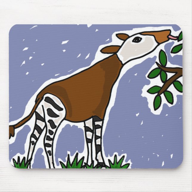 BV- Okapi Art Cartoon Mouse Pad (Front)