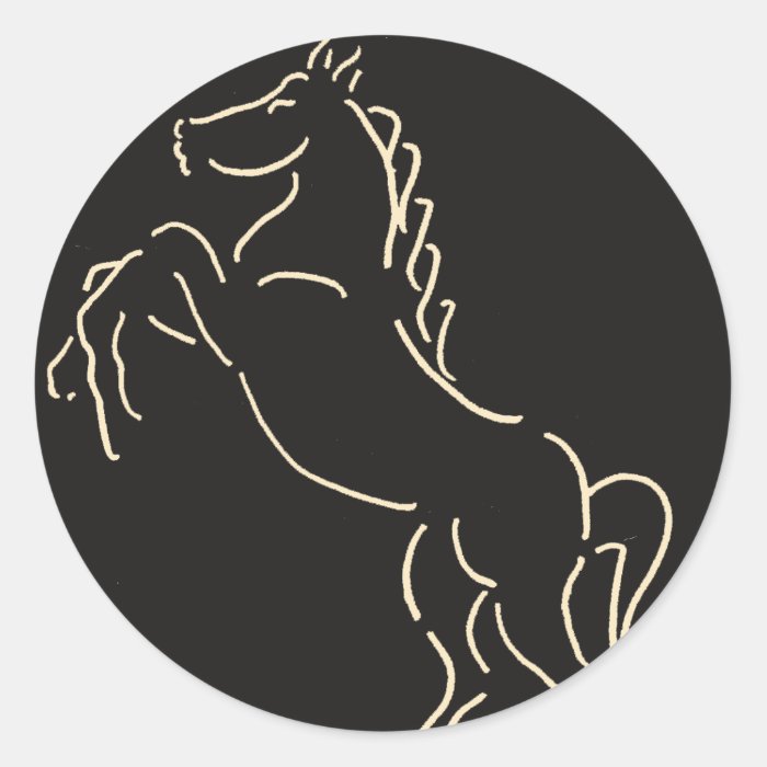 BV  Rearing Horse Stickers