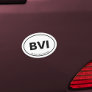 BVI British Virgin Islands Abbreviation Euro Oval Car Magnet