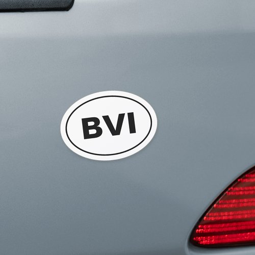 BVI British Virgin Islands Euro Oval Car Magnet