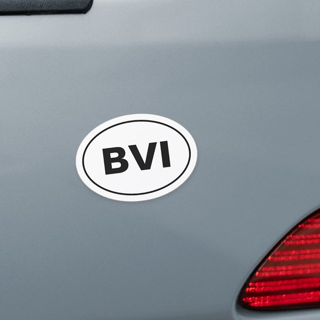 BVI British Virgin Islands Euro Oval Car Magnet (Creator Uploaded)