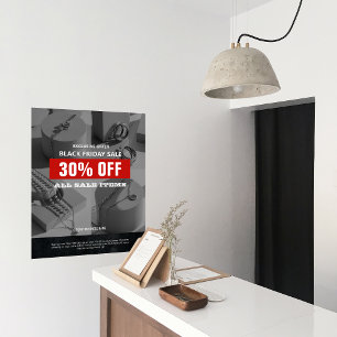BW 4 Photos Black Friday Sale Product Promo Poster