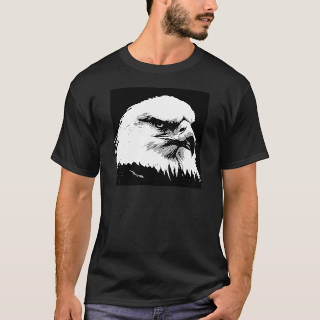 BW American Bald Eagle T-Shirt (Front)