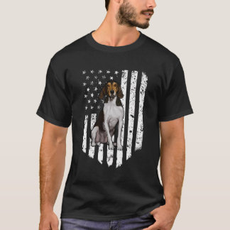 Bw American Flag Treeing Walker Coonhound 4Th Of J T-Shirt