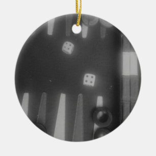 BW backgammon Ceramic Ornament