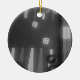 BW backgammon Ceramic Ornament