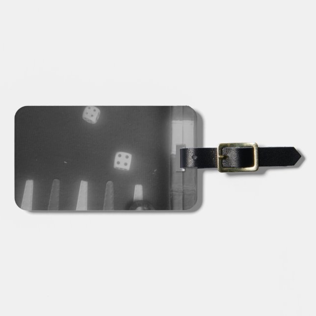 BW backgammon Luggage Tag (Front Horizontal)