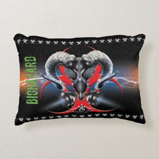 BW! BIOHAZARD WARNING! SKULL ACCENT PILLOW