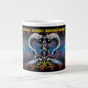 BW! BIOHAZARD WARNING! SKULL GIANT COFFEE MUG