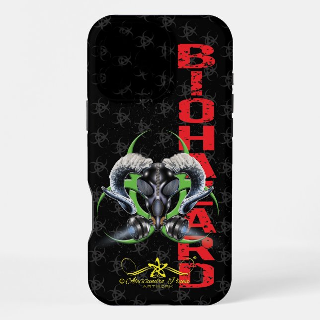 BW! BIOHAZARD WARNING! SKULL IPHONE CASE (Back)