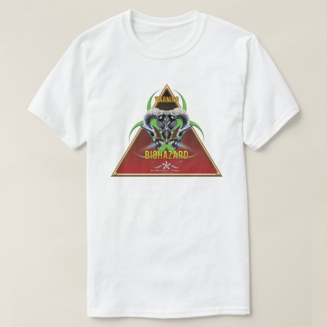 BW! BIOHAZARD WARNING! SKULL T-Shirt (Design Front)