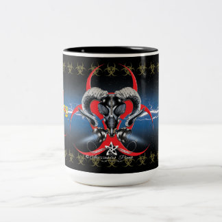 BW! BIOHAZARD WARNING! SKULL Two-Tone COFFEE MUG