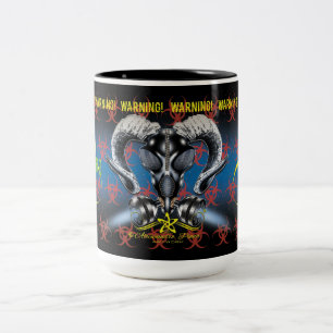 BW! BIOHAZARD WARNING! SKULL Two-Tone COFFEE MUG