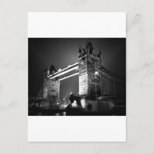 BW Black & White London Tower Bridge Postcard