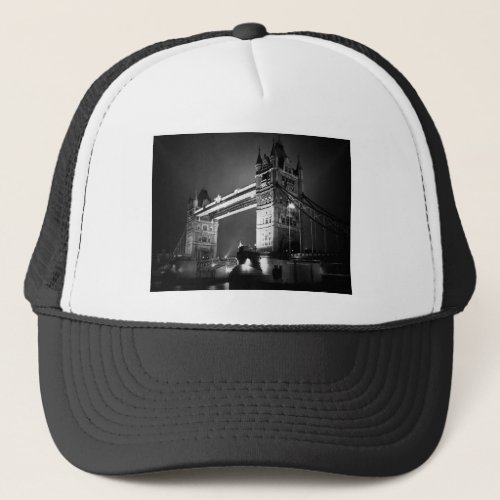 BW Black  White London Tower Bridge Trucker Hat