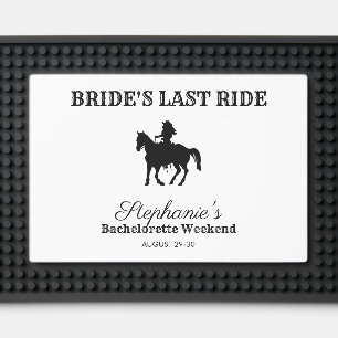 BW Bride's Last Ride Bachelorette Weekend Bar Mat