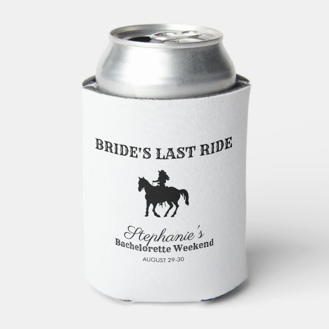 BW  Bride's Last Ride Bachelorette Weekend  Can Cooler (Can Front)