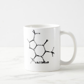 bw caffein_molecule, caffeine, caffeine coffee mug
