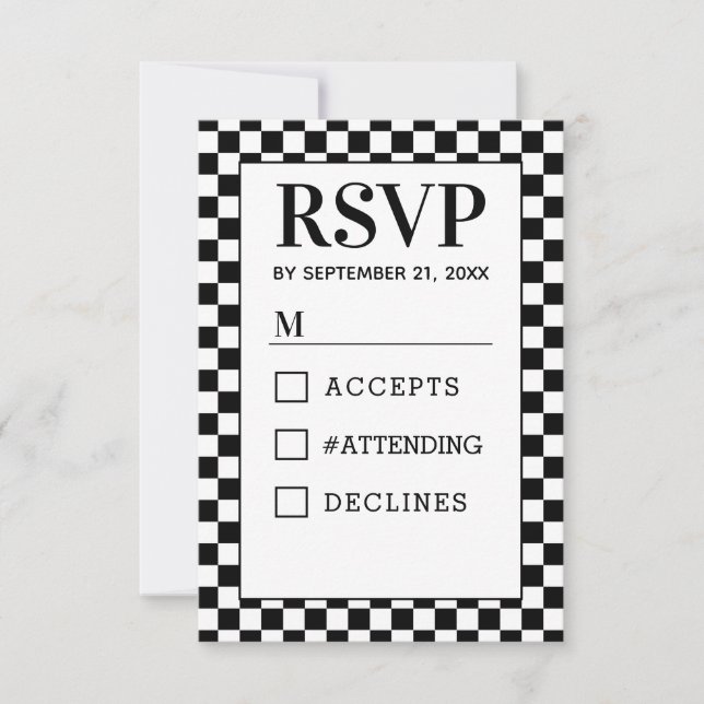 BW Checkered RSVP (Front)