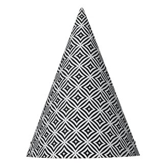 BW Diamond Circle Party Hat