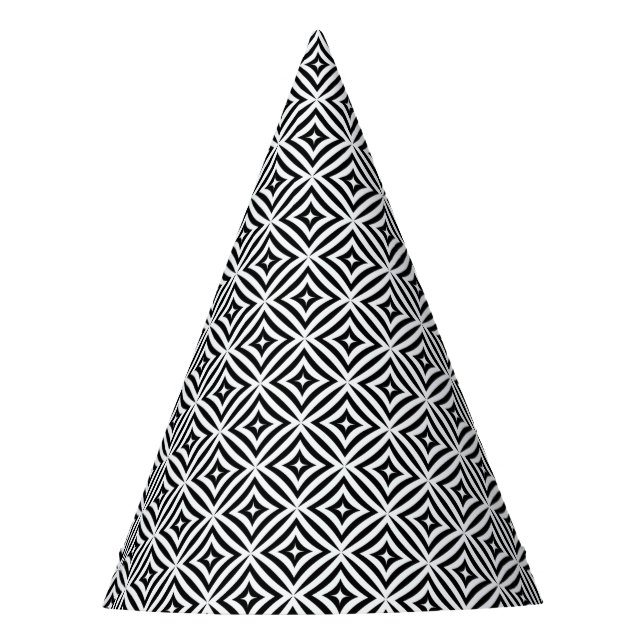 BW Diamond Circle Party Hat (Front)