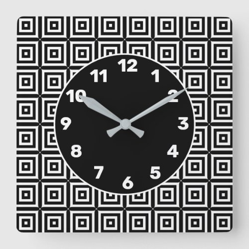 BW Echo Squares Square Wall Clock