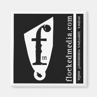 BW Flocked Ad Square Magnet