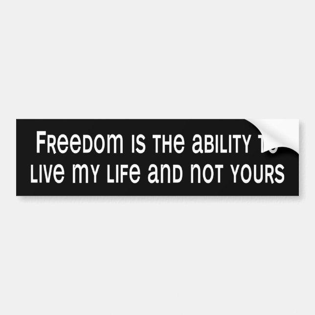 BW_freedom Bumper Sticker (Front)