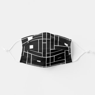 BW Geometric Cubes Adult Cloth Face Mask