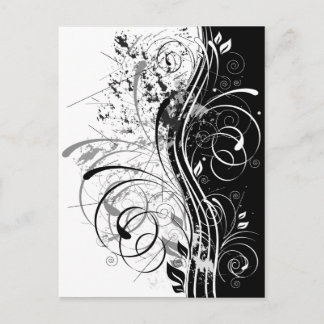 BW grunge Postcard