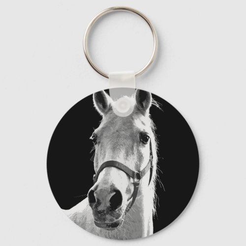 BW Horse Keychain