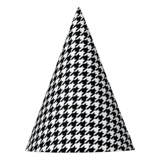 BW Houndstooth Party Hat