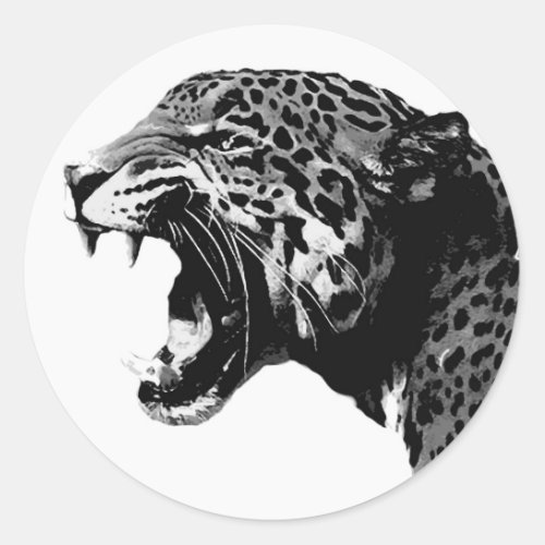 BW Jaguar Classic Round Sticker