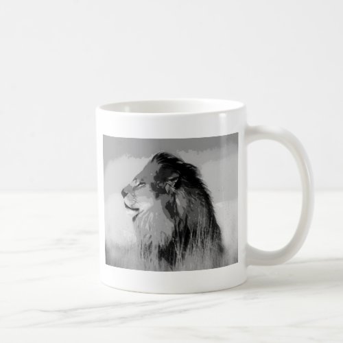 BW Lion Coffee Mug