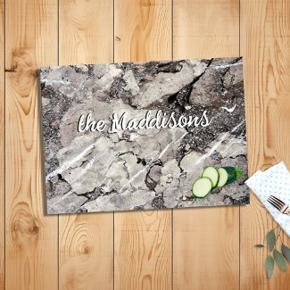 BW Marble Cutting Board Personalized