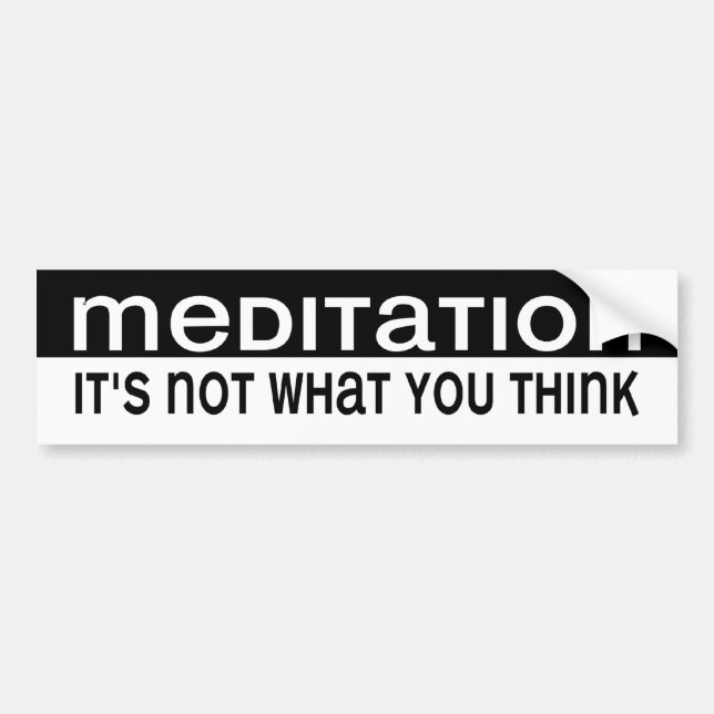 BW_meditation Bumper Sticker (Front)