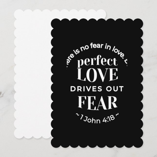 BW 'Perfect Love Drives Out Fear' - 1 John 4:18 Invitation (Front/Back)